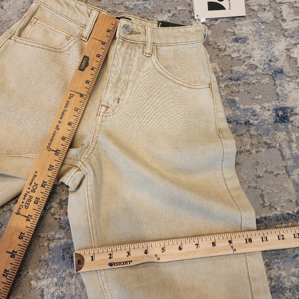 NWT Frank & Oak Linda Balloon Fit Tan Khaki Jeans. Women's size 23. Hemp/Cotton - Picture 15 of 16